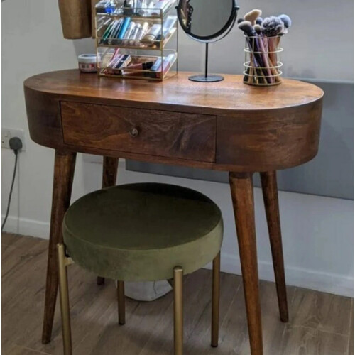 Mid Century Console Table Nordic Vanity Unit Vintage Solid Wood Dressing Desk