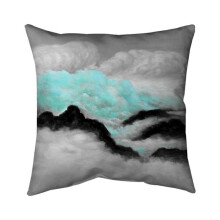 Begin Home Decor 5541-1818-LA61-1 18 x 18 in. Grey & Blue Clouds-Double Sided Print Indoor Pillow