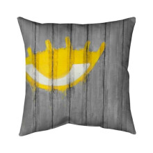 Begin Home Decor 5541-1818-MI37 18 x 18 in. Yellow Eye Graffiti on A Container-Double Sided Print Indoor Pillow