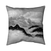 Begin Home Decor 5541-1818-LA61-2 18 x 18 in. Grey Clouds-Double Sided Print Indoor Pillow