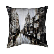 Begin Home Decor 5541-2020-CI68 20 x 20 in. Busy Grey Street-Double Sided Print Indoor Pillow