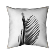 Begin Home Decor 5541-2020-FL304-1 20 x 20 in. Areca Palm with Gold Line-Double Sided Print Indoor Pillow