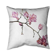 Begin Home Decor 5541-2020-FL312 20 x 20 in. Branch of Cherry Blossoms-Double Sided Print Indoor Pillow