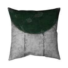 Begin Home Decor 5541-2626-AB18-1 26 x 26 in. Green Half Circle-Double Sided Print Indoor Pillow