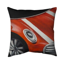 Begin Home Decor 5541-2020-TR28 20 x 20 in. Red Car with White Stripes Closeup-Double Sided Print Indoor Pillow