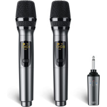 LEKATO Store Rechargeable Wireless Microphone 2.4GHz Dual Handheld Singing Micro
