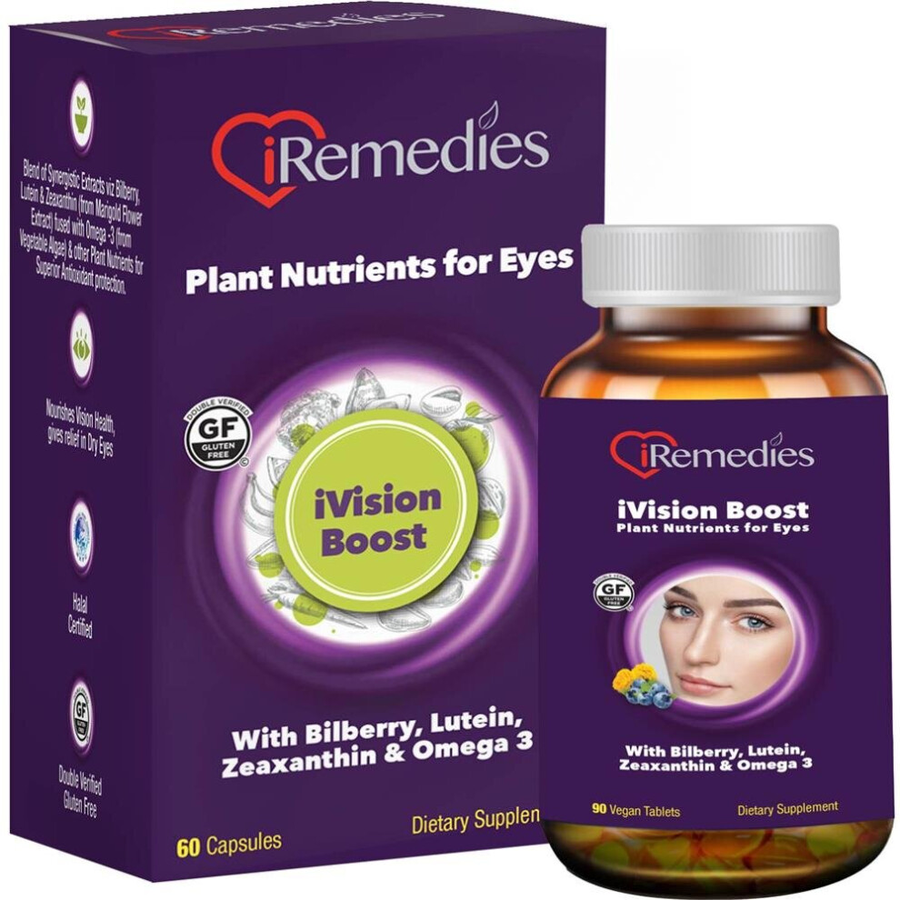 iRemedies iVision Boost Capsules | Eye Health & Vision Support Supplement - 60's