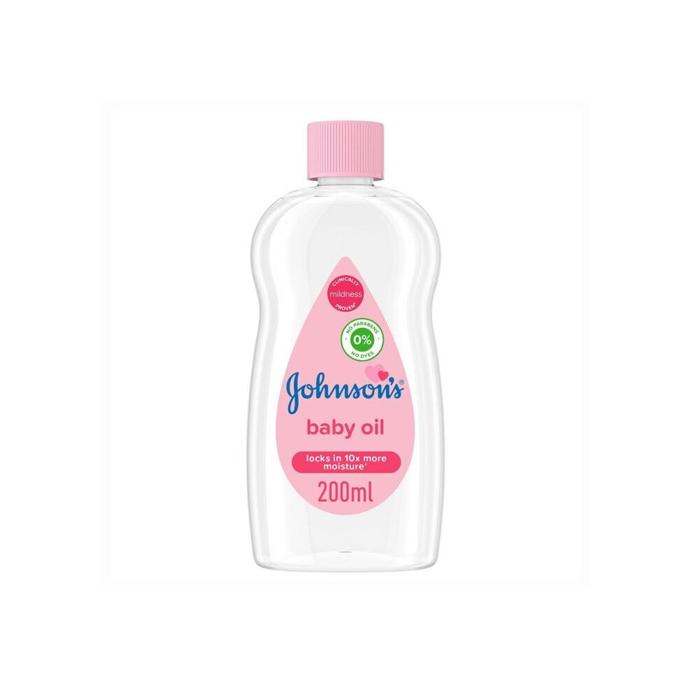 Johnson's Baby Oil, Baby Skin Moisturizer, Mild Baby Oil, Delicate Skin Care, Baby Body Oil, Gentle Baby Moisturizer, Infant Skin Care Oil - 200Ml