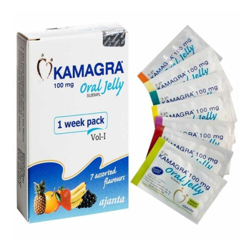 Kamagra Oral Jelly 7 Assorted Flavours Sachet One Week Pack - 100mg