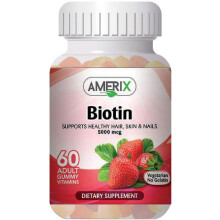 Amerix Biotin Gummies Nourish Your Hair Skin & Nails 60 Delicious Gummies 60's