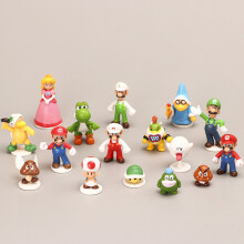 16pcs Super Mario Party Toys Pvc Figures Model Cartoon Game Fans Gift Kids Decor