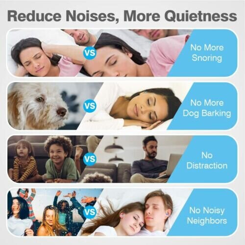 10Ear Plugs Soft for Sleep (5Pair) Reusable Foam 38dB Noise Cancelling 1