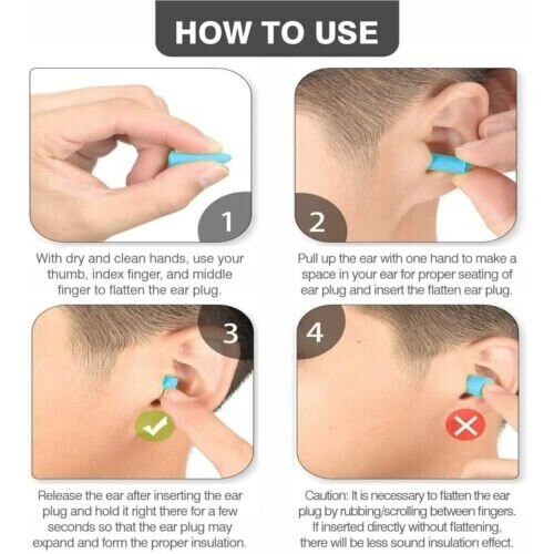 10Ear Plugs Soft for Sleep (5Pair) Reusable Foam 38dB Noise Cancelling 2