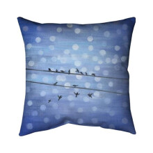 Begin Home Decor 5541-2626-AN77 26 x 26 in. Birds on Glittering Blue Sky-Double Sided Print Indoor Pillow