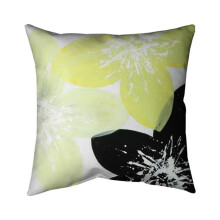 Begin Home Decor 5541-2626-FL236 26 x 26 in. Yellow Flowers with White Center-Double Sided Print Indoor Pillow