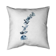 Begin Home Decor 5541-2626-FL294 26 x 26 in. Eucalyptus Blue Leaves-Double Sided Print Indoor Pillow