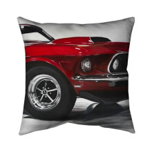 Begin Home Decor 5541-2020-TR78 20 x 20 in. Classic Red Car-Double Sided Print Indoor Pillow