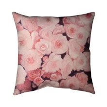 Begin Home Decor 5541-2626-FL311 26 x 26 in. Pink Flower Field-Double Sided Print Indoor Pillow