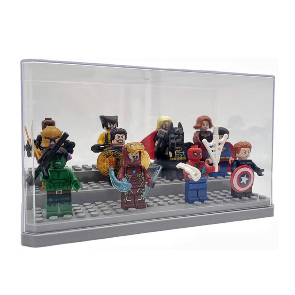 Photos - Construction Toy  Fit Lego Figures Avengers Star Wars Display Box Ornament Birthday Gift for Boys and Girl(Display box + Classic Marvel 12pc)