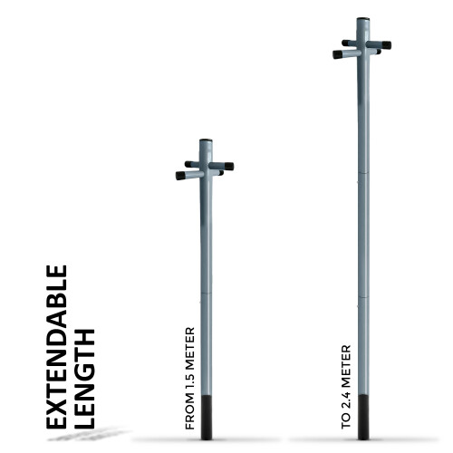 Large Metal Washing Line 2.4 m Post Support Pole 1
