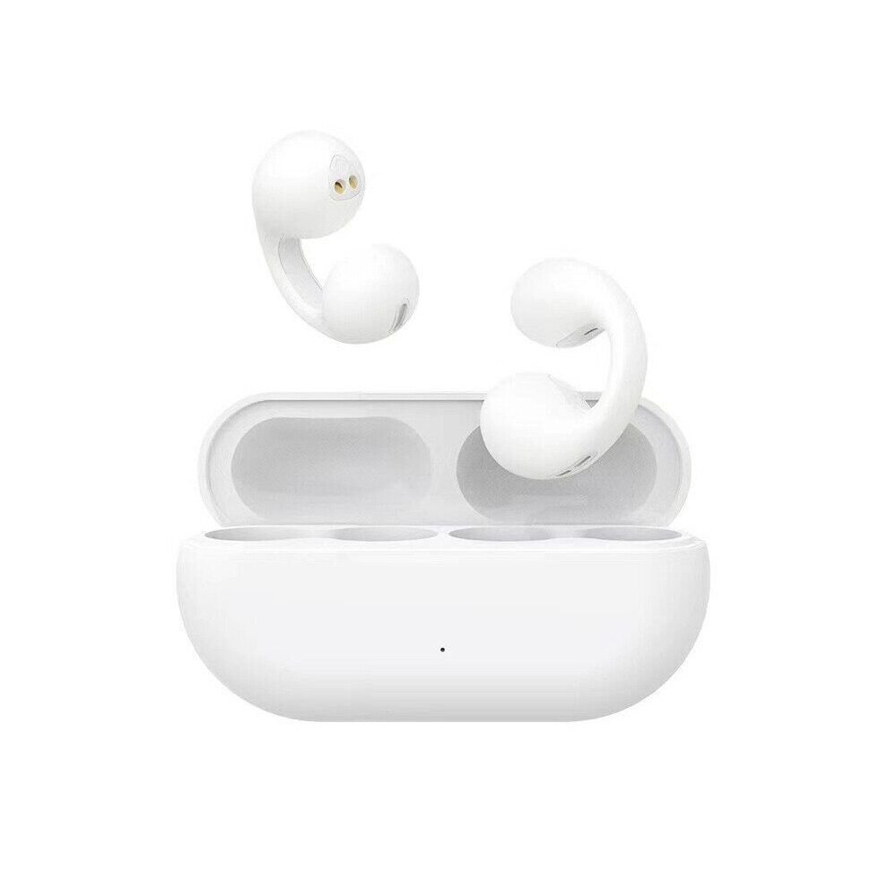 (White) Tws Bone Conduction Bluetooth 5.3 Earphones Earring Wireless Headphone With Mic White 732004557050
