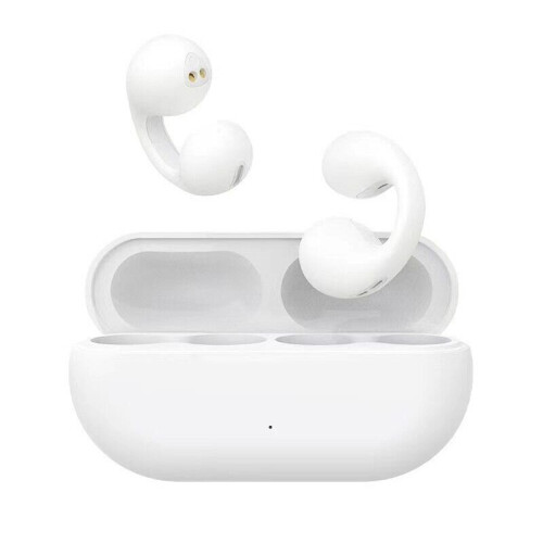 (Black) TWS Bone Conduction Bluetooth 5.3 Earphones Earring Wireless Headphone With Mic 1