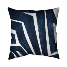 Begin Home Decor 5541-2020-AB96-1 20 x 20 in. Blue Labyrinth-Double Sided Print Indoor Pillow