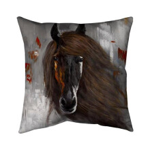 Begin Home Decor 5541-2020-AN123 20 x 20 in. Proud Brown Horse-Double Sided Print Indoor Pillow