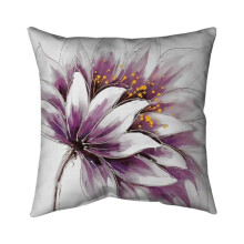 Begin Home Decor 5541-2020-FL161 20 x 20 in. Purple Flower-Double Sided Print Indoor Pillow