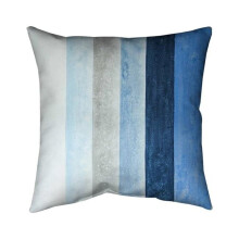 Begin Home Decor 5541-2020-AB94 20 x 20 in. Blue Stripes-Double Sided Print Indoor Pillow