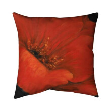 Begin Home Decor 5541-2020-FL191 20 x 20 in. Red Flower-Double Sided Print Indoor Pillow