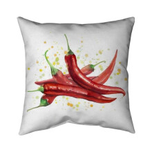 Begin Home Decor 5541-2020-GA94 20 x 20 in. Red Hot Peppers-Double Sided Print Indoor Pillow