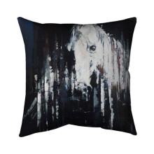 Begin Home Decor 5541-2626-AN87 26 x 26 in. Abstract Horse on Black Background-Double Sided Print Indoor Pillow