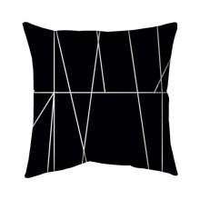 Begin Home Decor 5541-2020-AB29 20 x 20 in. White Stripes on Black Background-Double Sided Print Indoor Pillow