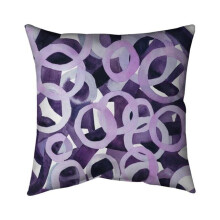 Begin Home Decor 5541-2020-AB47-1 20 x 20 in. Abstract Purple Rings-Double Sided Print Indoor Pillow