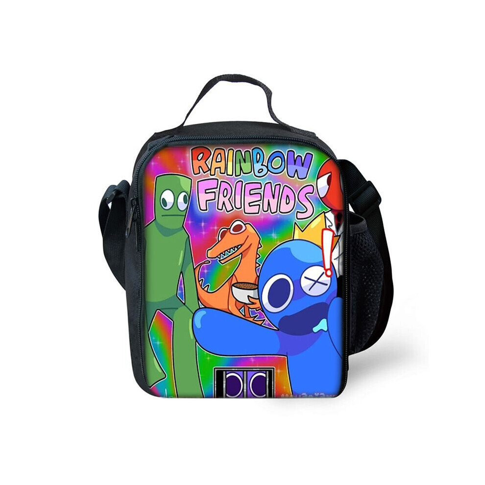 (4 Friends) Rainbow Friends Roblox Lunch Bag Insulated Shoulder Bag Waterproof Kids School