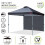 MasterCanopy Ανθεκτική Ez Pop-up σκηνή Gazebo με 1 πλευρικό τοίχωμα (3X3M, μαύρο) 6
