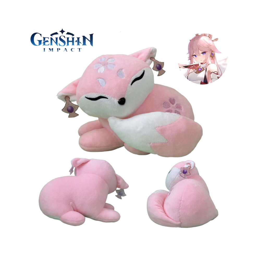 Impact Yae Genshin Miko Plush Toy Stuffed Animal Doll Throw Pillow Xmas Gift