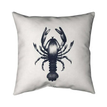 Begin Home Decor 5541-2626-AN479-1 26 x 26 in. Blue Lobster-Double Sided Print Indoor Pillow
