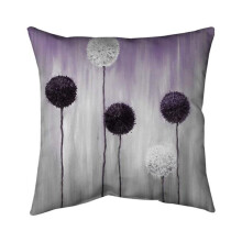 Begin Home Decor 5541-2626-FL181-1 26 x 26 in. Purple & White Allium Flowers-Double Sided Print Indoor Pillow