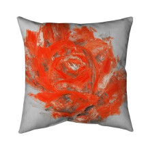 Begin Home Decor 5541-2626-FL178 26 x 26 in. Abstract Red Flower-Double Sided Print Indoor Pillow
