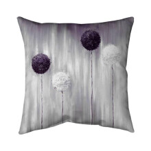 Begin Home Decor 5541-2626-FL180-1 26 x 26 in. Purple Allium Flowers-Double Sided Print Indoor Pillow