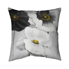 Begin Home Decor 5541-2626-FL121 26 x 26 in. Assorted White Flowers-Double Sided Print Indoor Pillow