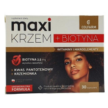 Maxi Krzem + Biotyna - Silicon + Biotin - 30capsules