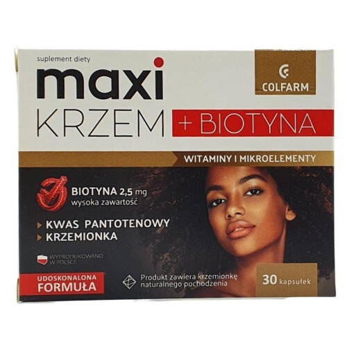 Maxi Krzem + Biotyna - Silicon + Biotin - 30capsules