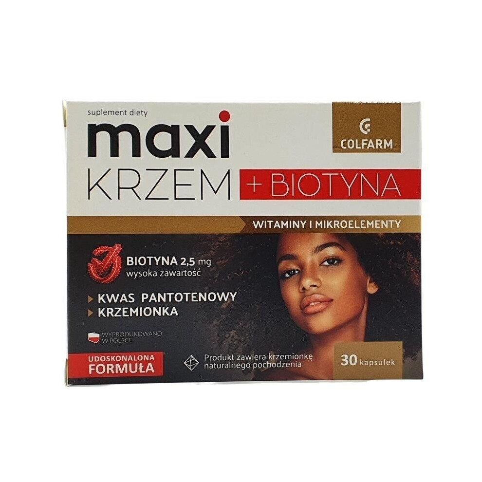 Maxi Krzem + Biotyna - Silicon + Biotin - 30capsules