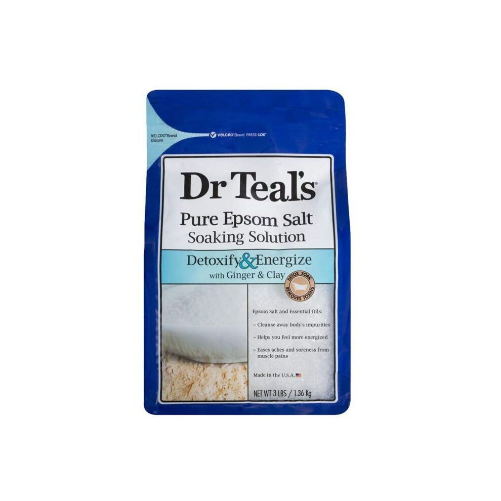 Dr Teal's Pure Epsom Salt Soaking Solution Ginger And Clay 1036 g