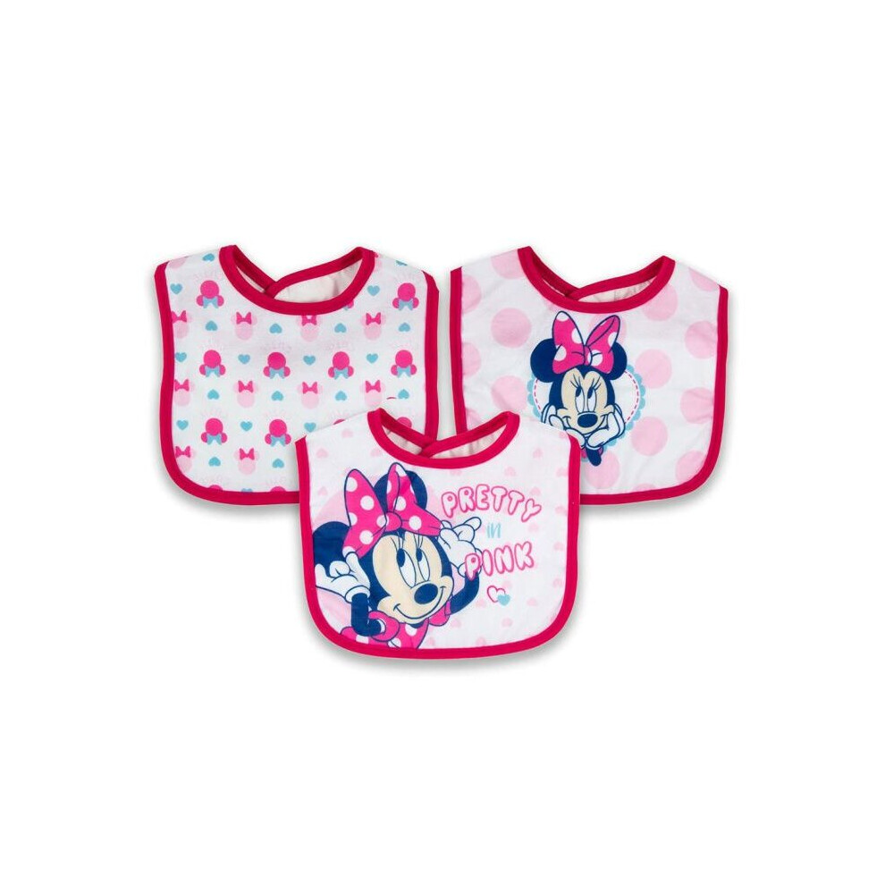 Disney Minnie Mouse Washable Waterproof Cotton Bibs For Babies, Pack o