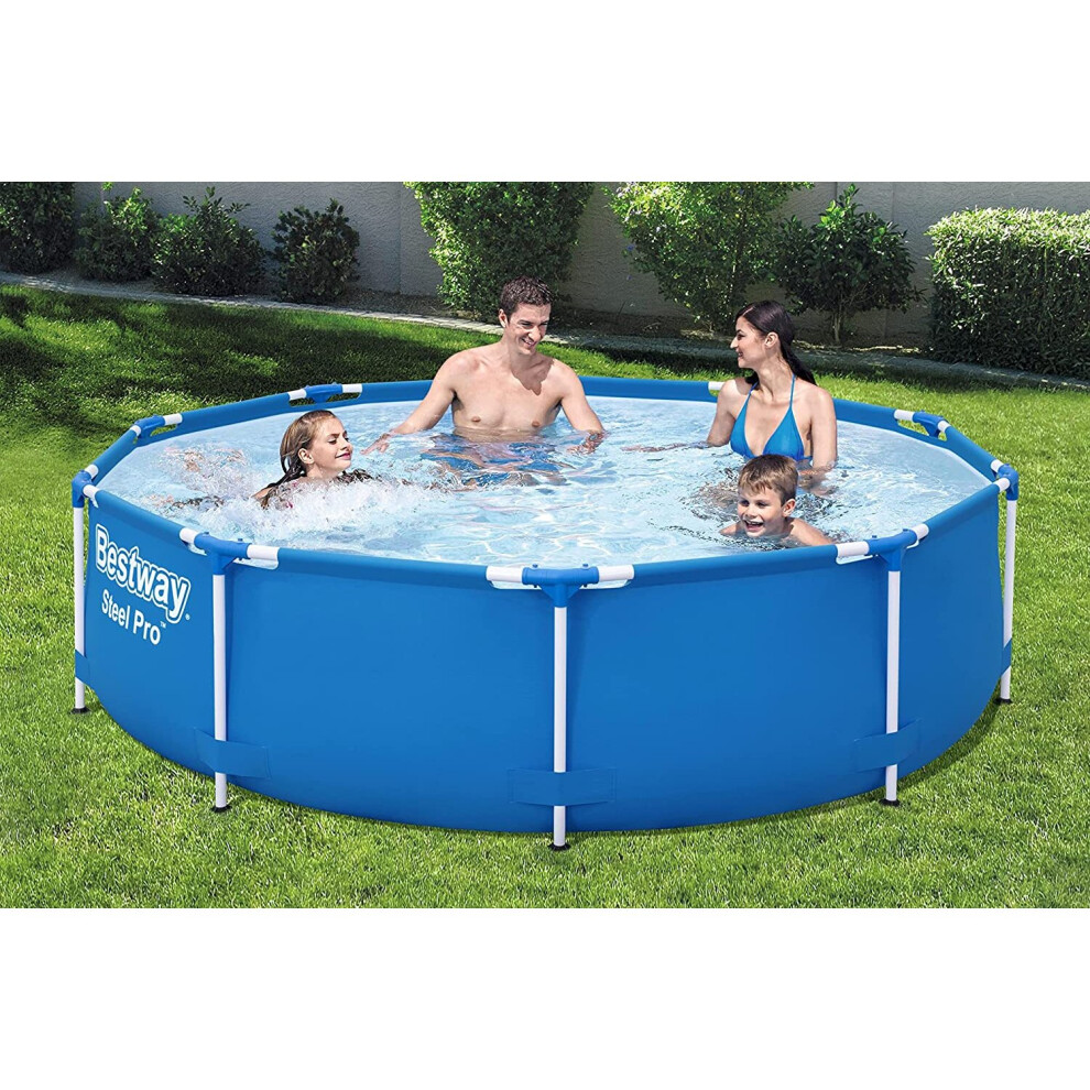 (10''X30'') 10|12ft BestWay Steel Pro Frame Swimming Pool Set Round Above Ground Filter Pump