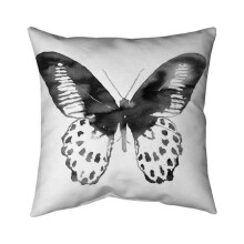Begin Home Decor 5541-2626-AN466 26 x 26 in. Black Butterfly-Double Sided Print Indoor Pillow